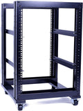 15U 4 Post Open Frame 19inch Steel Rack 24inch Deep S65617
