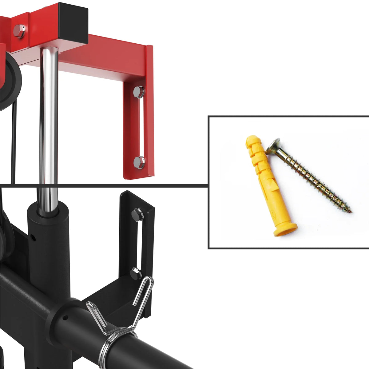 400 lbs Wall Mount Cable Crossover Machine with Dual Pulley System R108