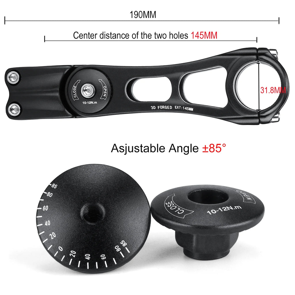 Adjustable 31.8mm Aluminium Alloy MTB Handlebar Stem R894329