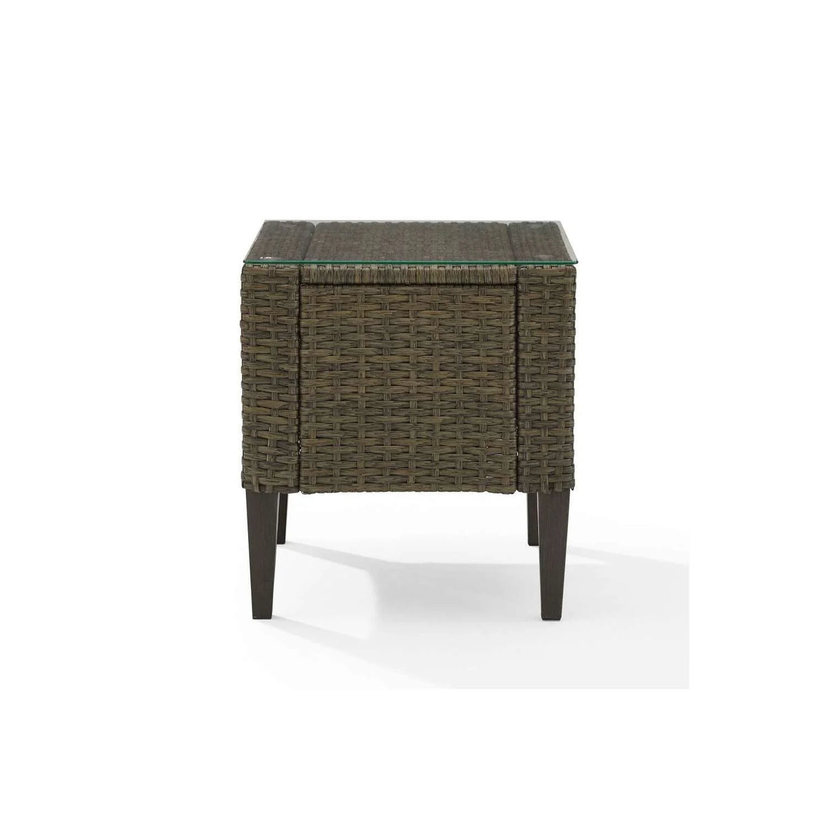 Light Brown Wicker Outdoor Side Table G8558
