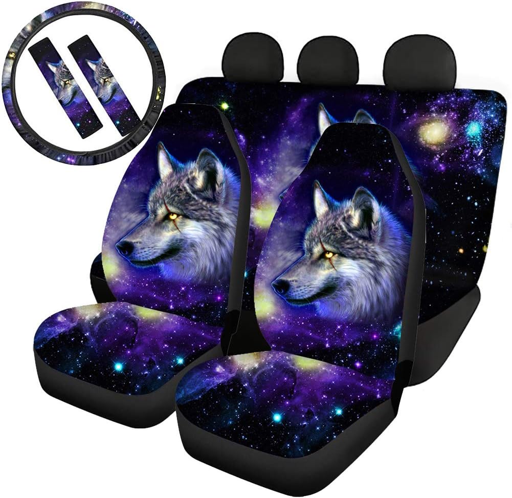 Pink Cow Print Universal Car Seat Covers Set U874