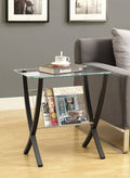 Cappuccino Bentwood Magazine Table with Tempered Glass W88882