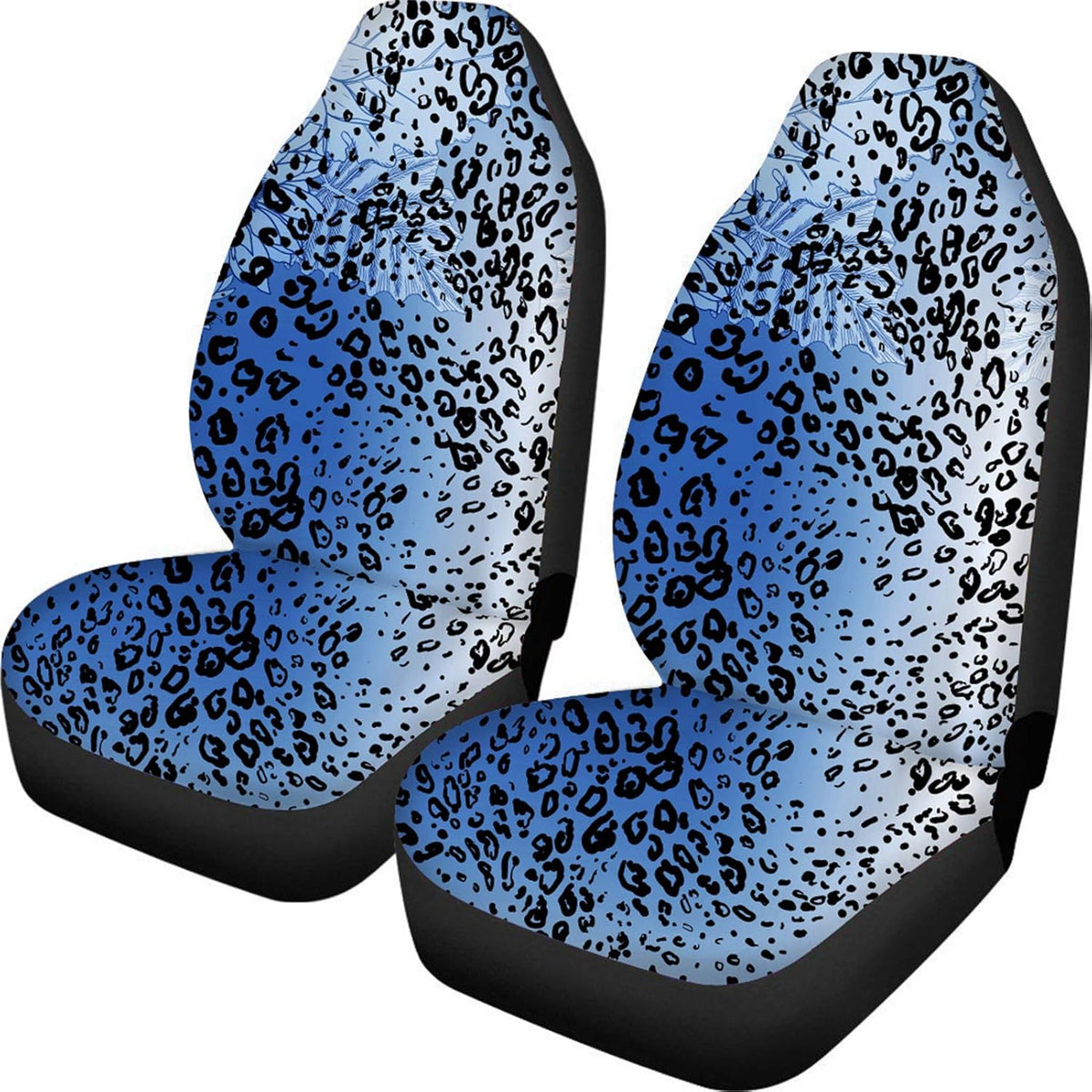 Leopard Print Car Seat Covers, Pack of 2 H62799