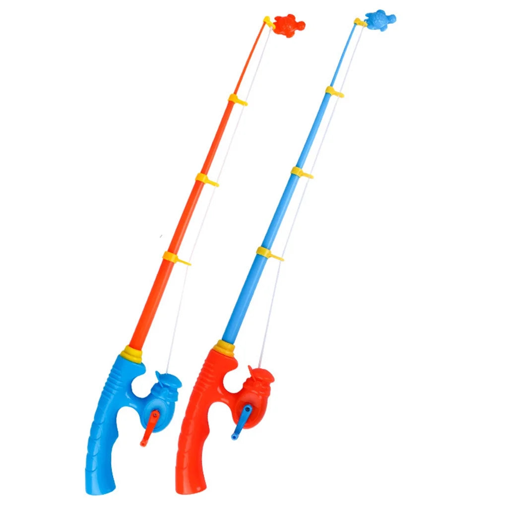 6 Pcs Stretchable Fishing Pole Toy Bath Toy Flexible Magnetic Kids Fishing Rod B290944