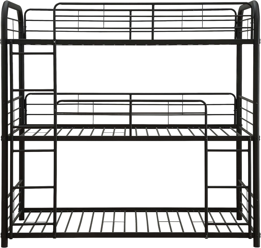 Triple Bunk Bed, Twin, Sandy Black U297