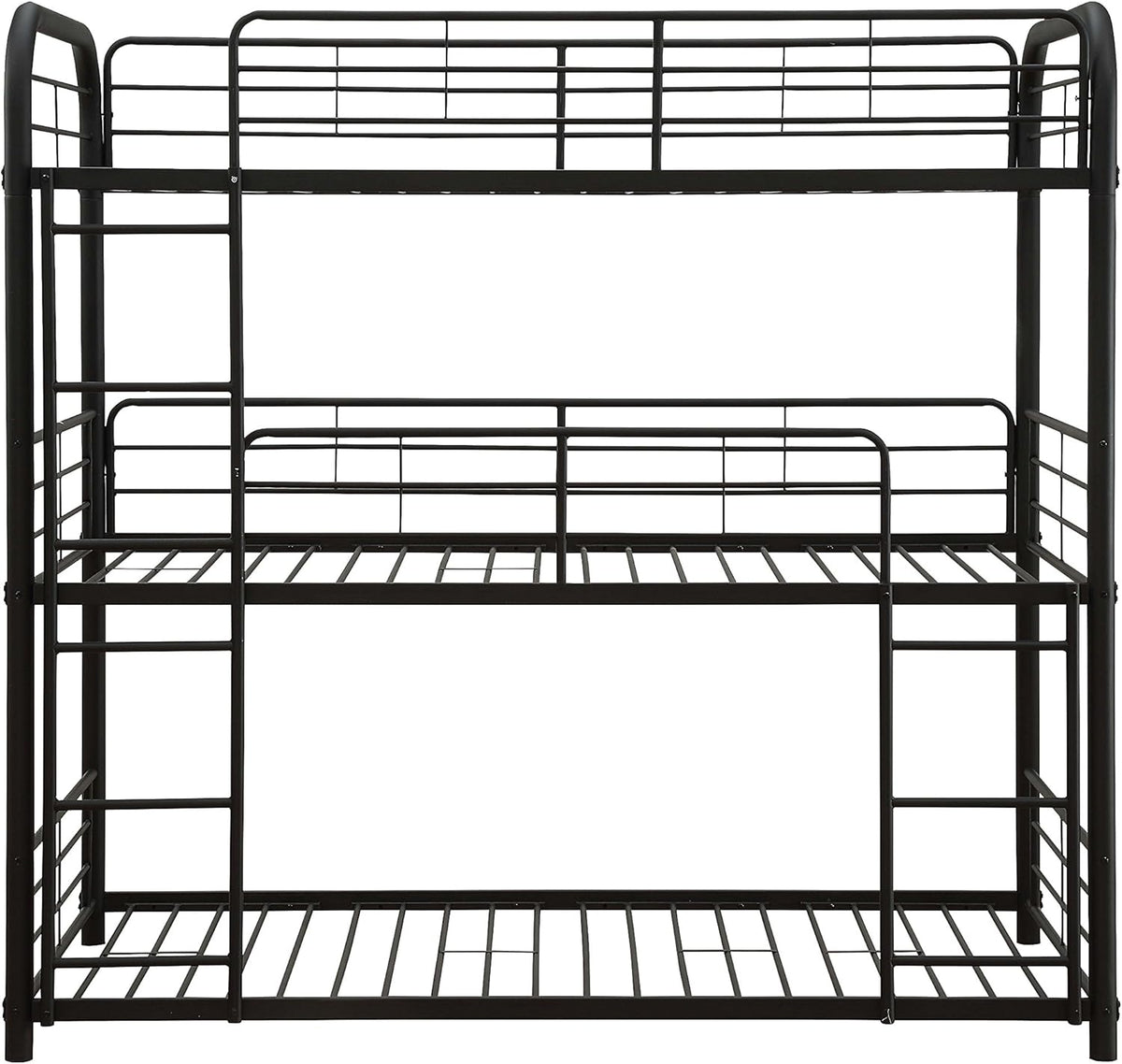 Triple Bunk Bed, Twin, Sandy Black U297