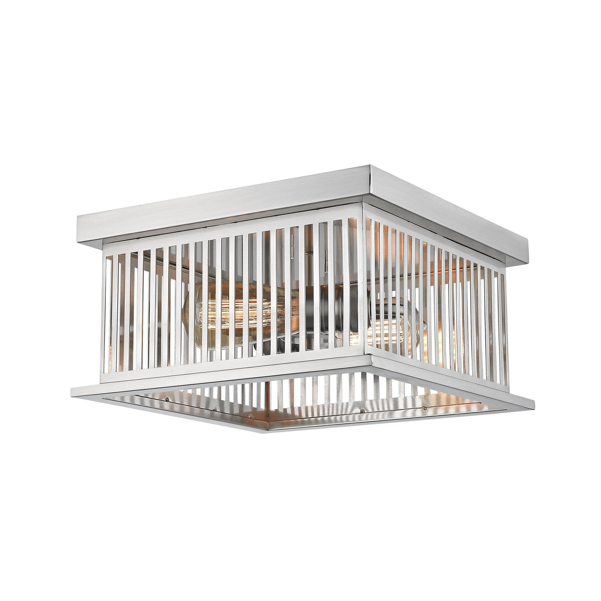 Brushed Nickel 2 Light Flush Mount N621284
