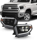 Black LED Quad Projector Headlights Pair F523594