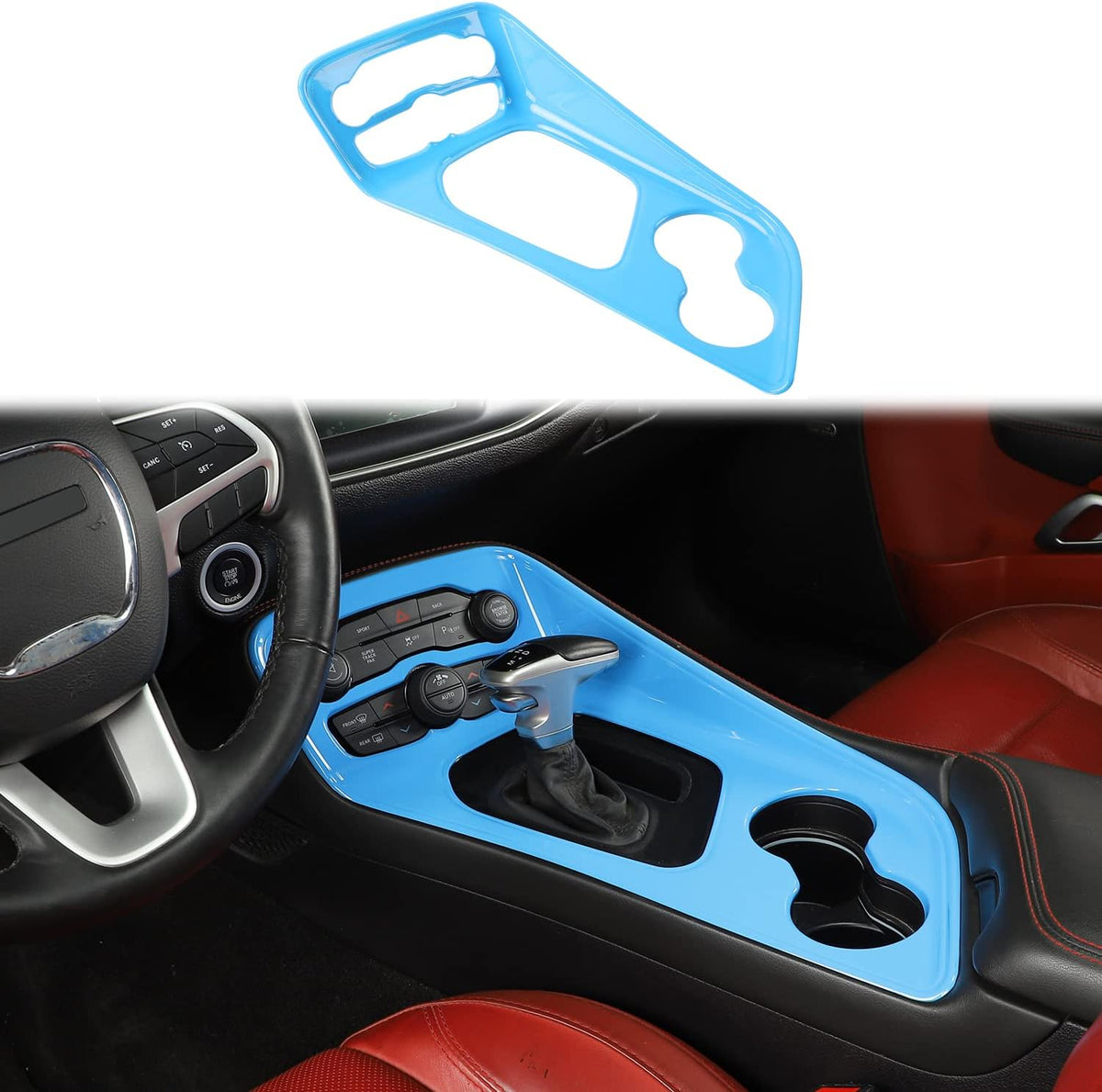 ABS Carbon Fiber Gear Shift Panel Trim T7647
