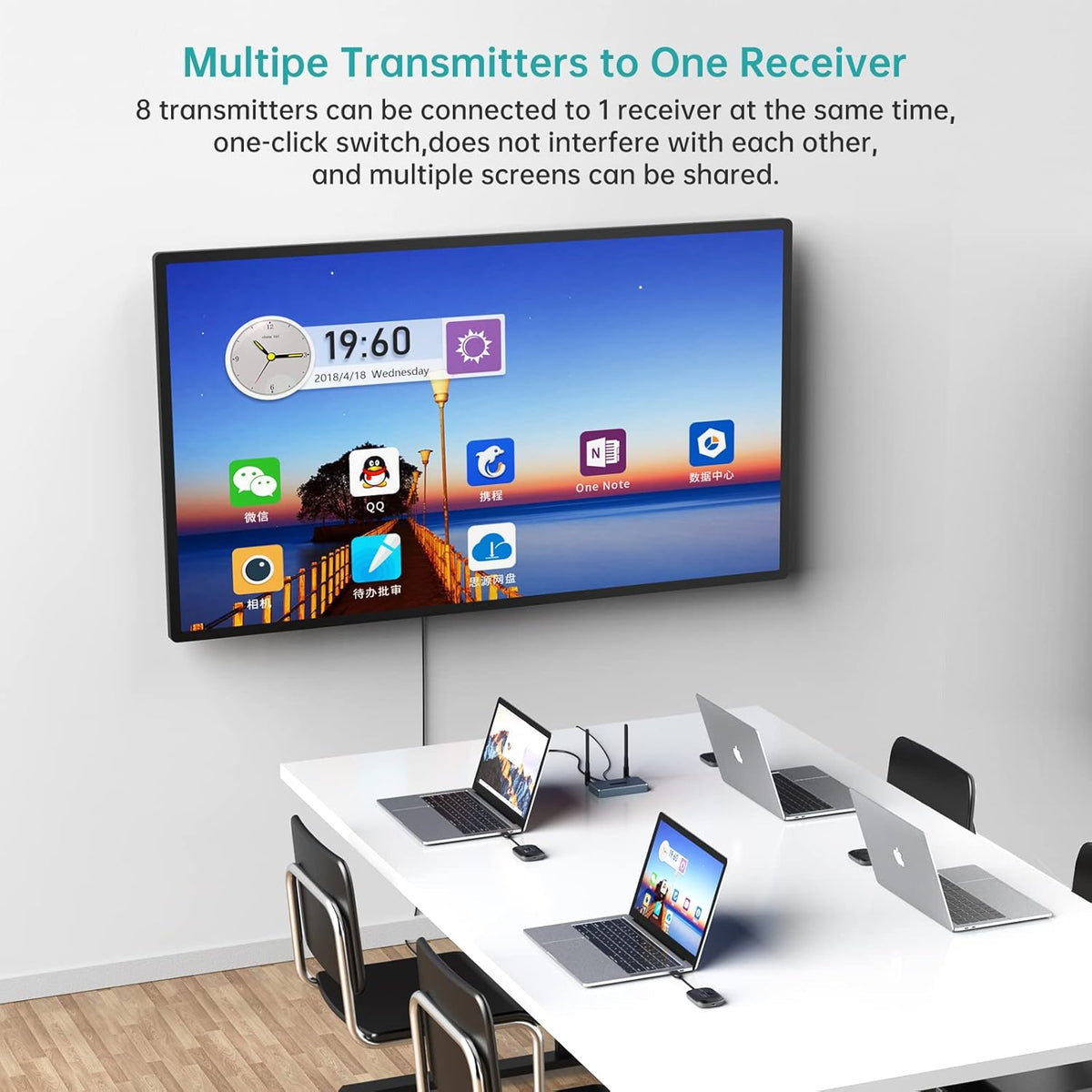 Wireless HDMI Transmitter and Receiver, Aluminum Alloy HDMI Extender Kit N347