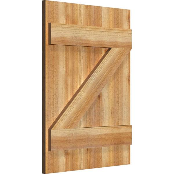 Rough Sawn Western Red Cedar Board-n-Batten Shutters B13462