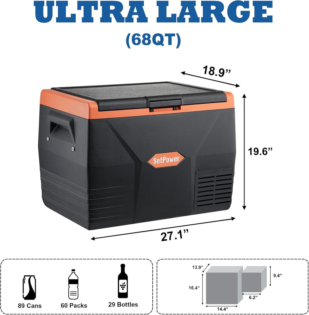 Portable Refrigerator Freezer Cooler, 12 volt, DC & AC & Solar Panel & Power Station N93916