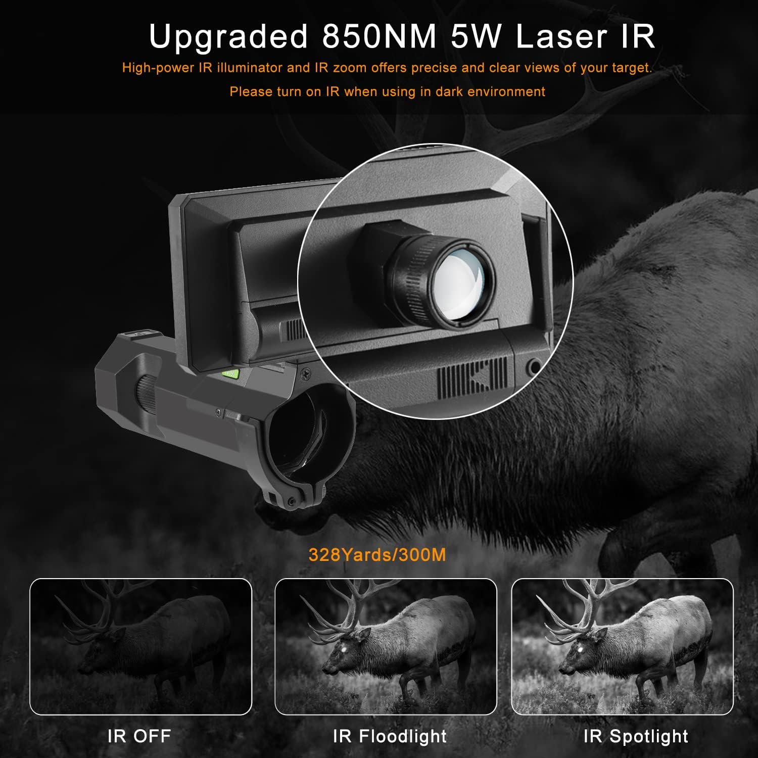 DIY Digital Night Vision Scope with Camera and 5.8 1080P HD Display Screen K42255