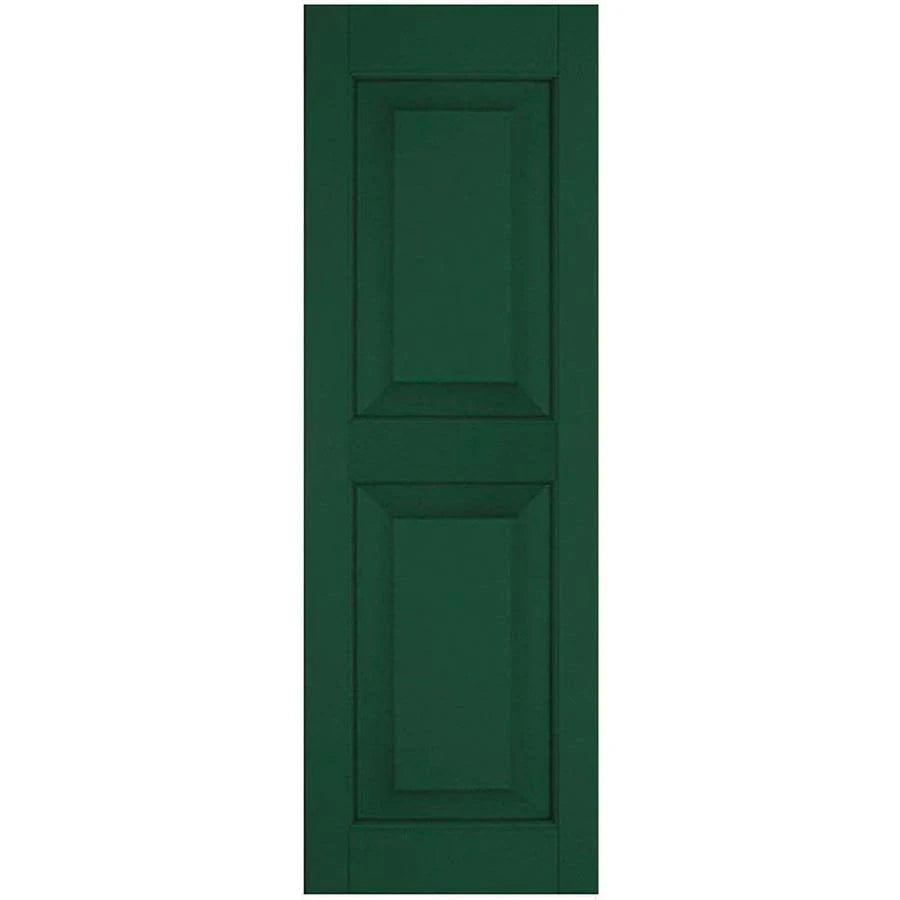 15 in. x 41 in. Real Wood Pine Raised Panel Shutters Pair T8049