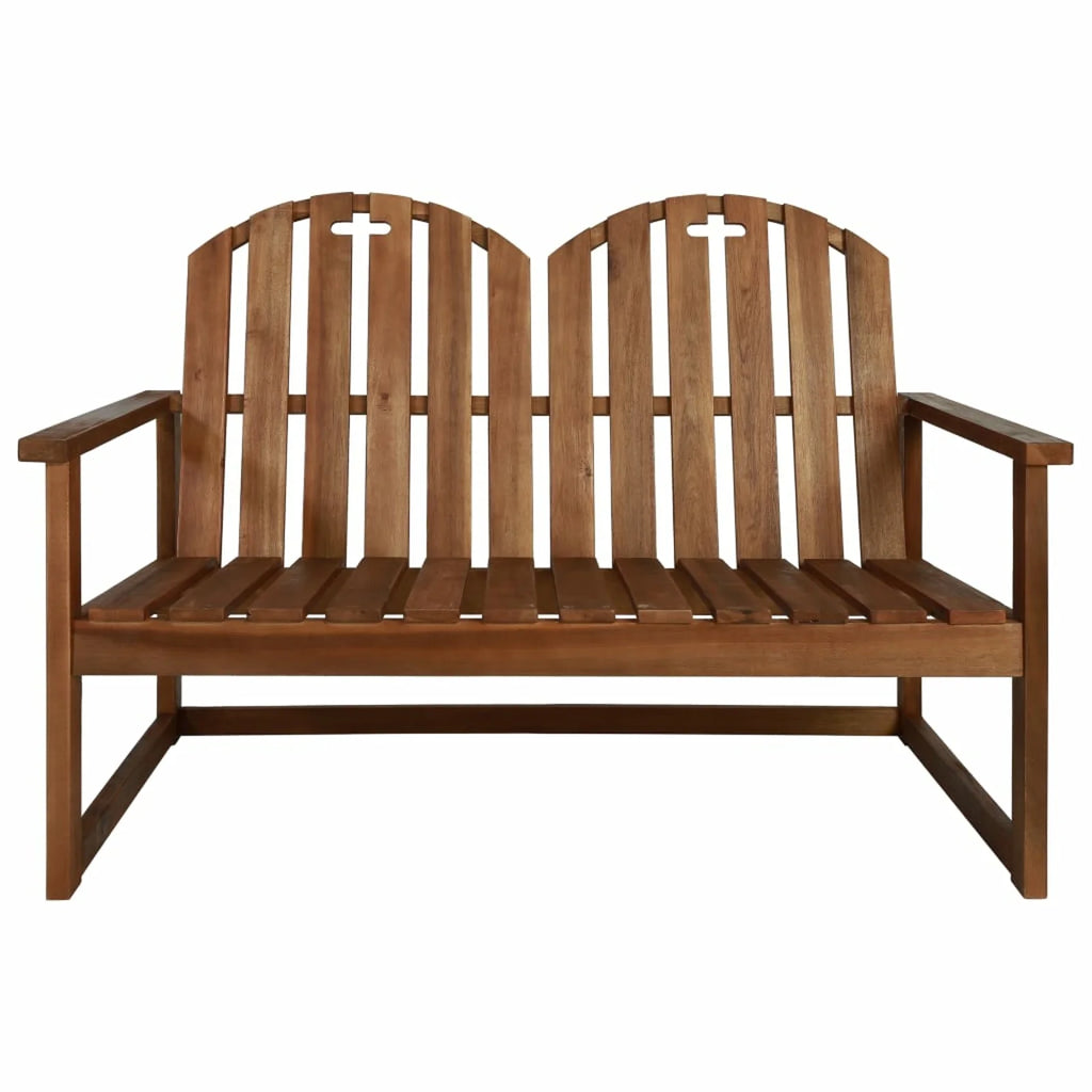 Set of 4 Acacia Wood Patio Lounge Set with Garden Bench and Coffee Side Table C21077