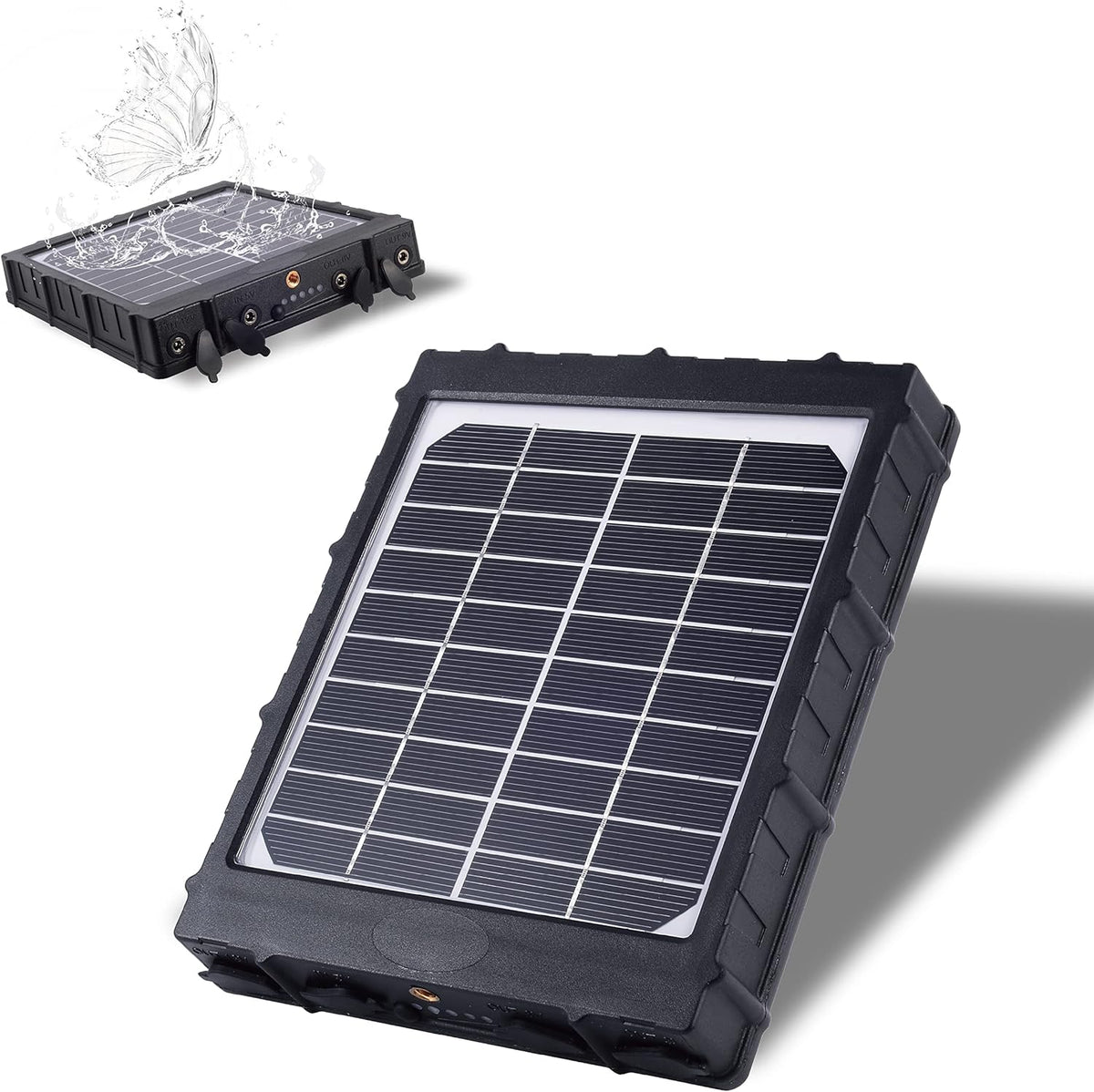 Trail Camera Solar Panel Kit 6V/9V/12V Output 8000 mAh Rechargeable Lithium Battery IP66 Waterproof Pack of 2 R702089