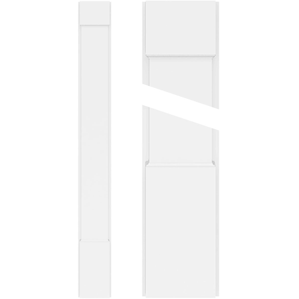 Plain PVC Pilaster with Standard Capital and Base (Pair) Z863