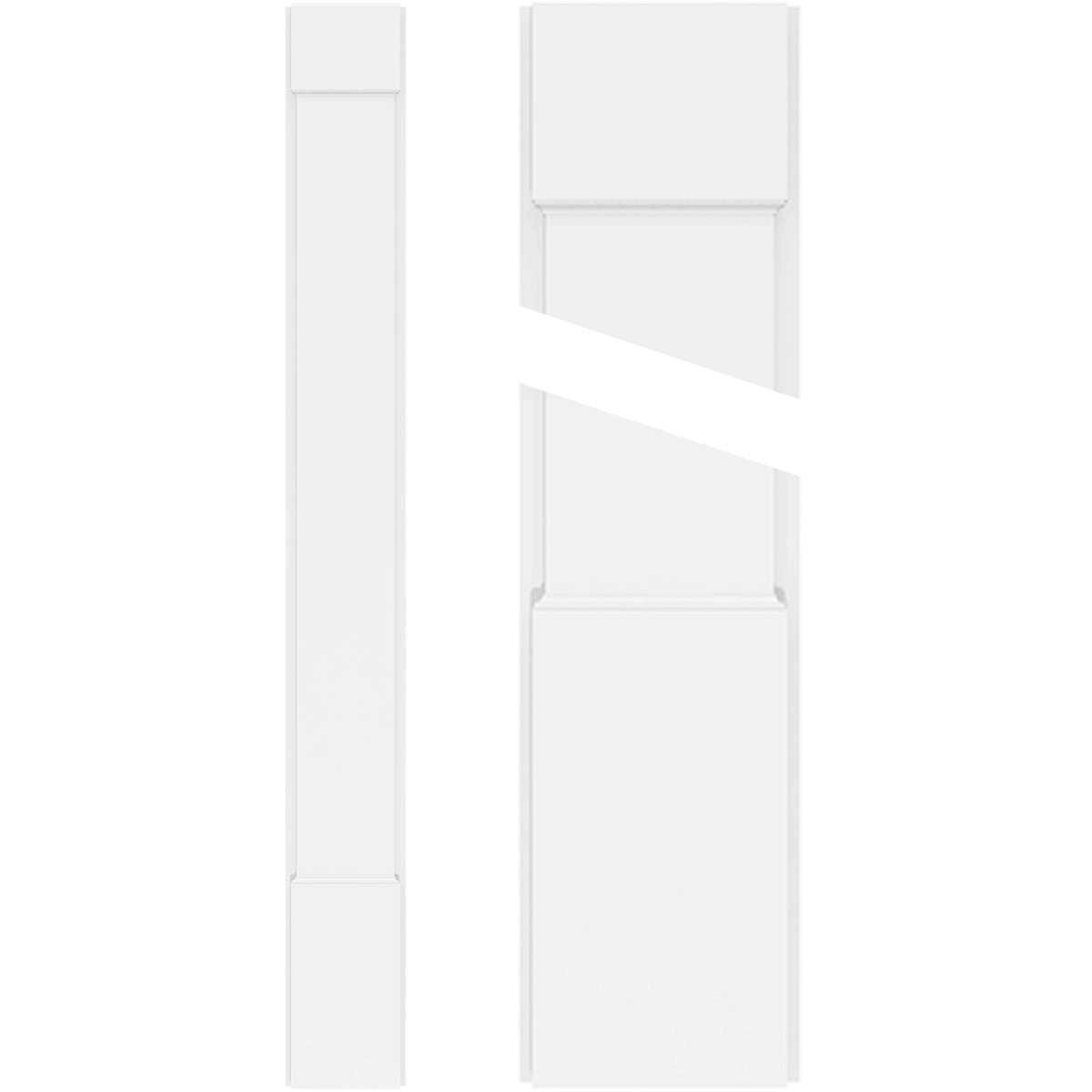 Plain PVC Pilaster with Standard Capital and Base (Pair) Z863