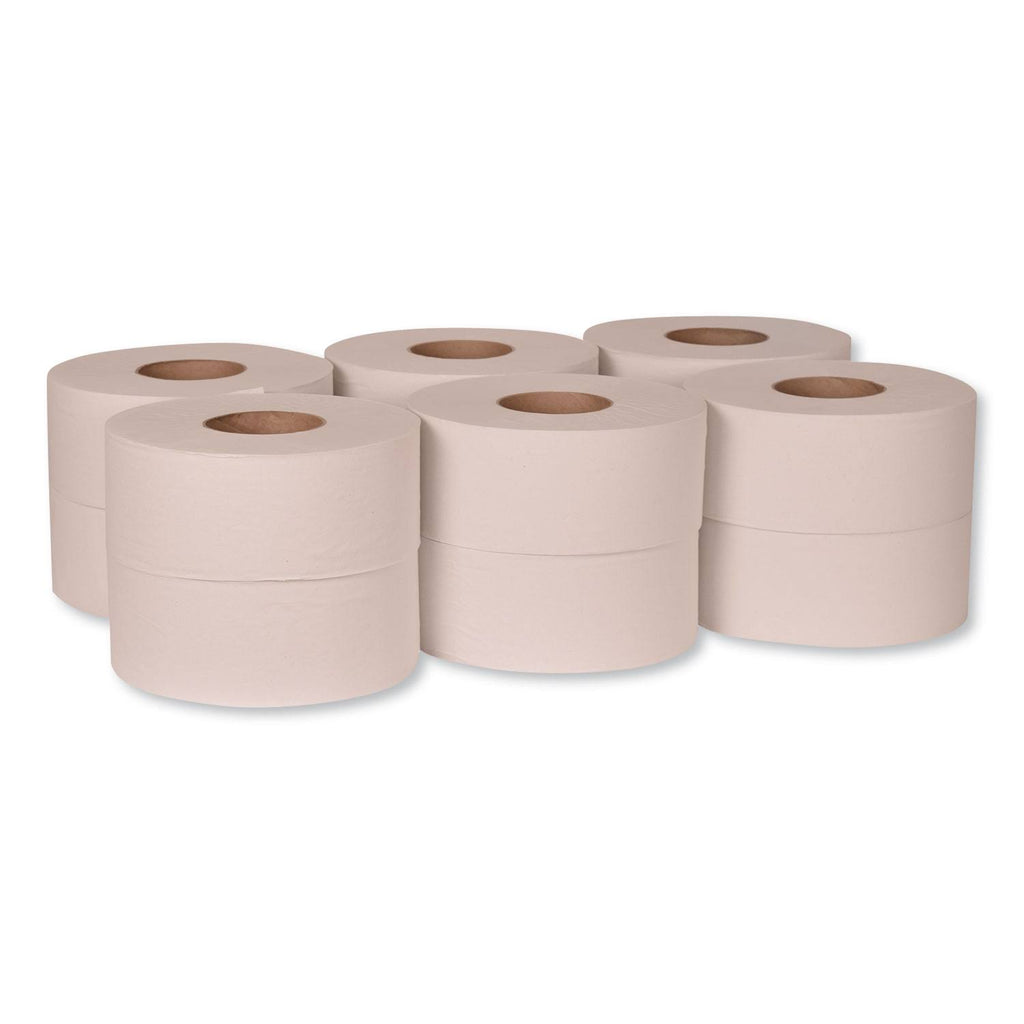 Jumbo Bath Tissue, 1-Ply, White, 2,000 ft, 12 Roll Z4208
