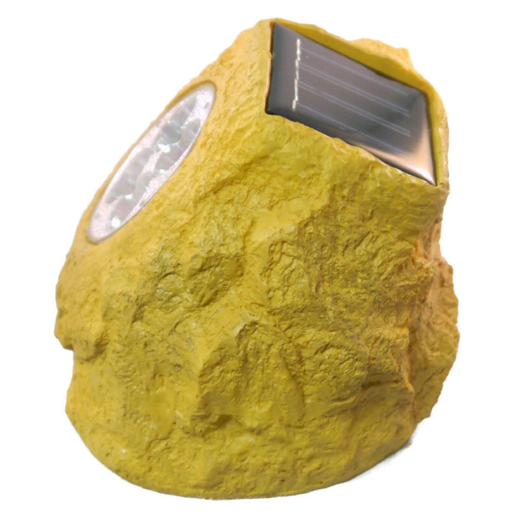 Solar Power Sandstone Rock Spot Lights Set of 4 D9024
