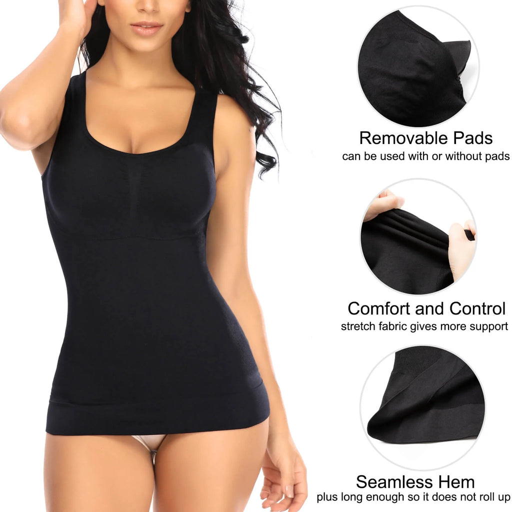 3-Pack Tummy Control Shapewear Tank Tops V209000