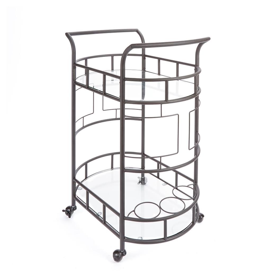 Hammered Bronze 2-Tier Serving Cart R28242