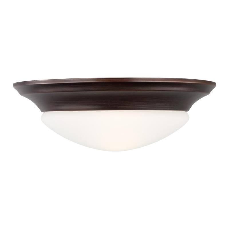 Brushed Nickel Three Light Ceiling Flush Mount C7590