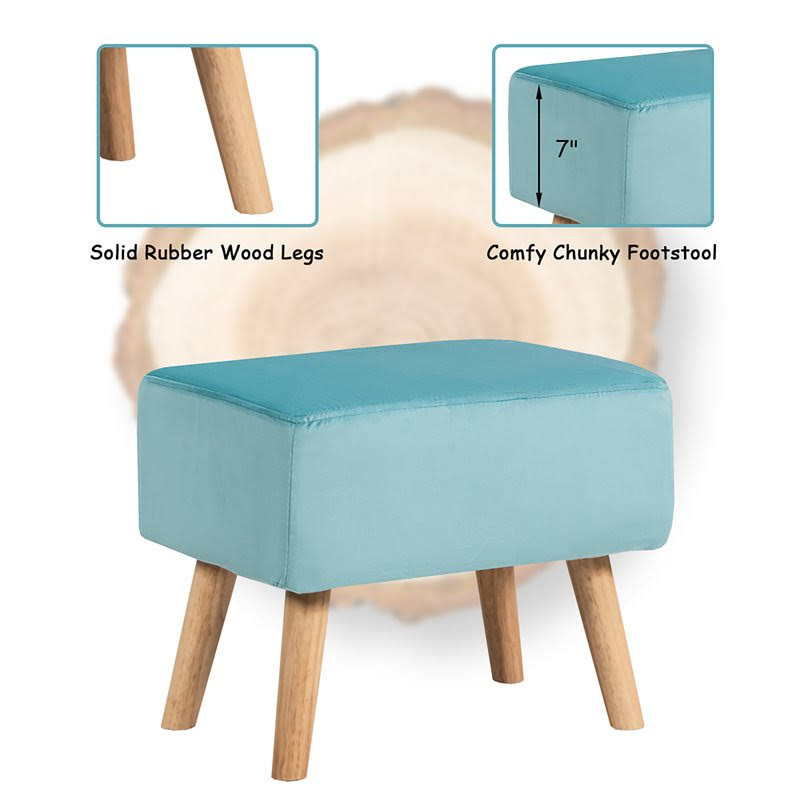 Green Velvet Tufted Leisure Chair and Ottoman Set J81606