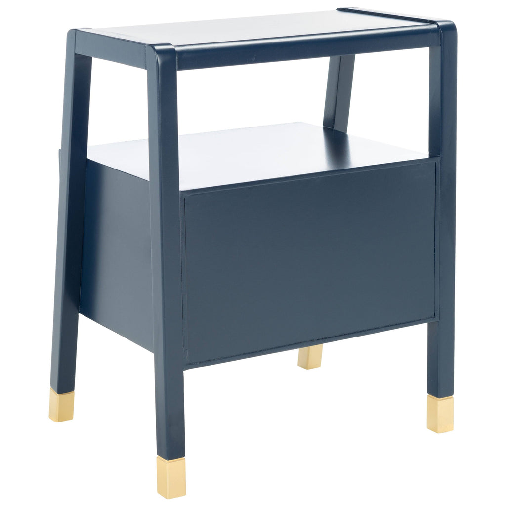 Navy Gold 2 Drawer Accent Table R89529