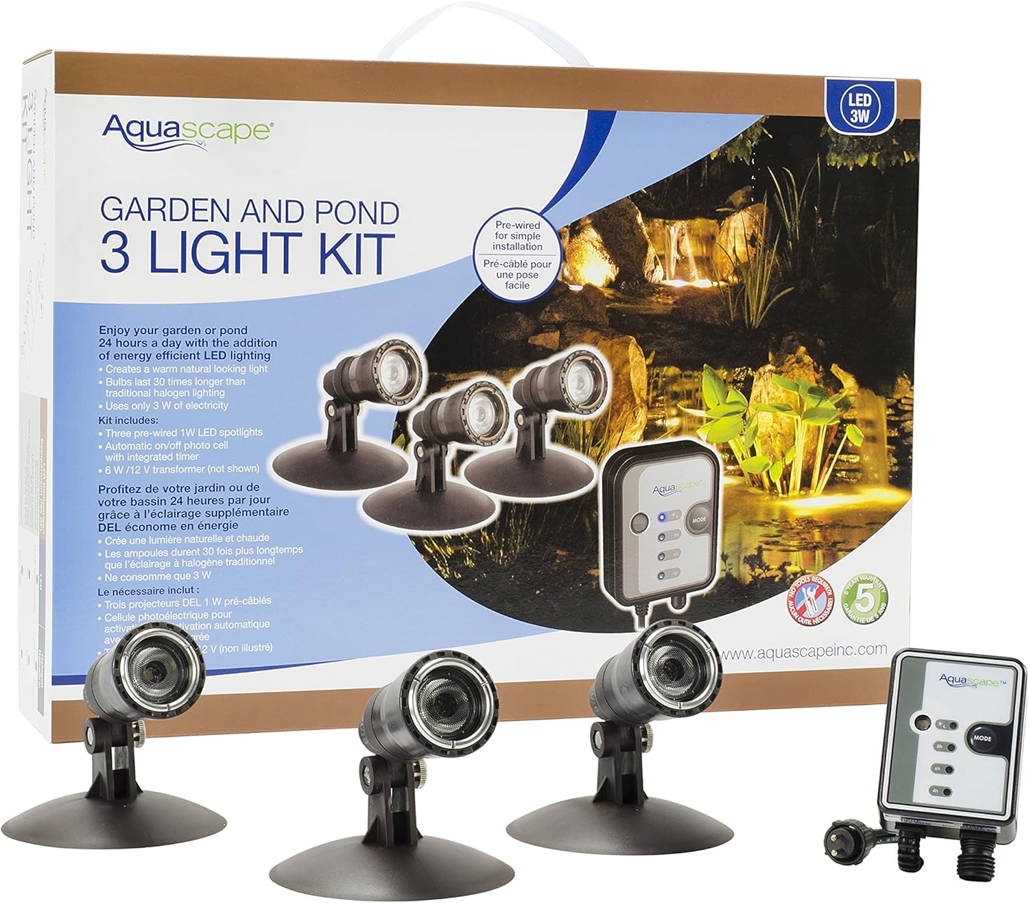 Underwater Submersible LED Spotlight Aquarium Lamp Kit F93693