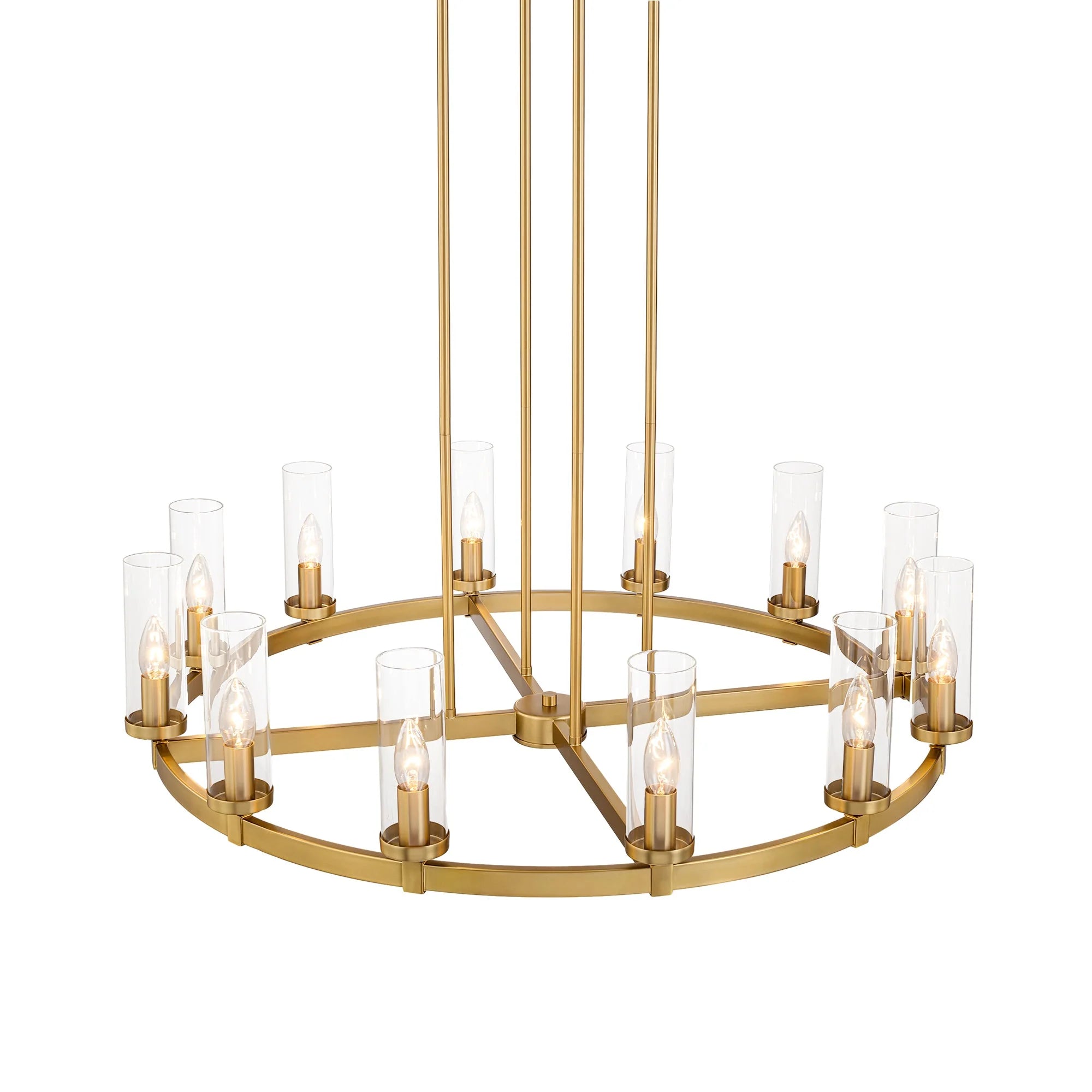 12-Light Dimmable Industrial Chandelier A982578