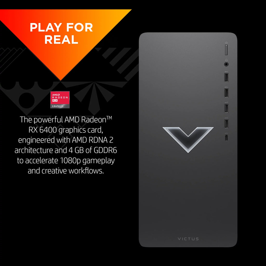 Mica Silver Gaming Desktop PC, AMD Ryzen 5 5600G, AMD RX6400, 8GB RAM, 512GB SSD L1148