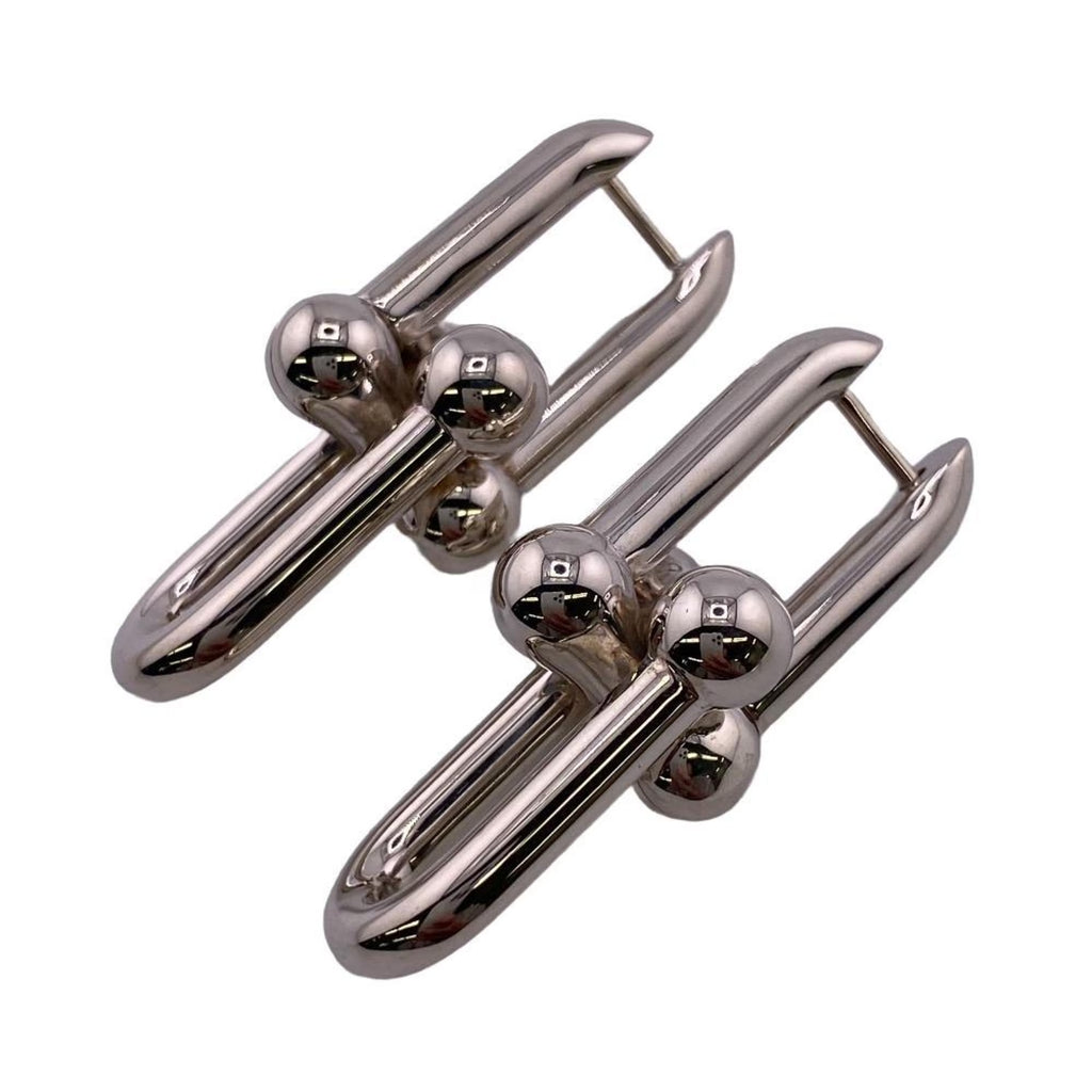 Tiffany Hardware Large Link Earrings Silver R198168