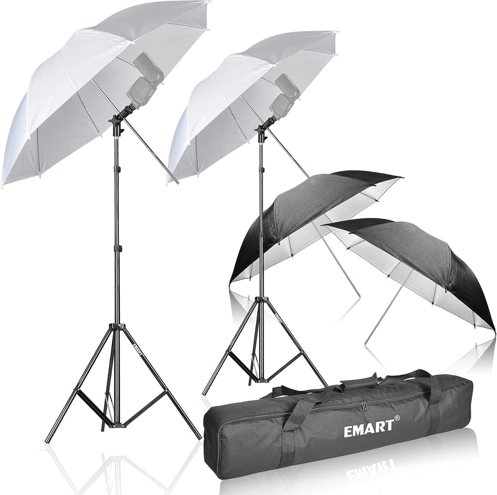 Photo Studio Flash Umbrella Kit with Shoemount E-Type Brackets T4680