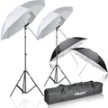 Photo Studio Flash Umbrella Kit with Shoemount E-Type Brackets T4680