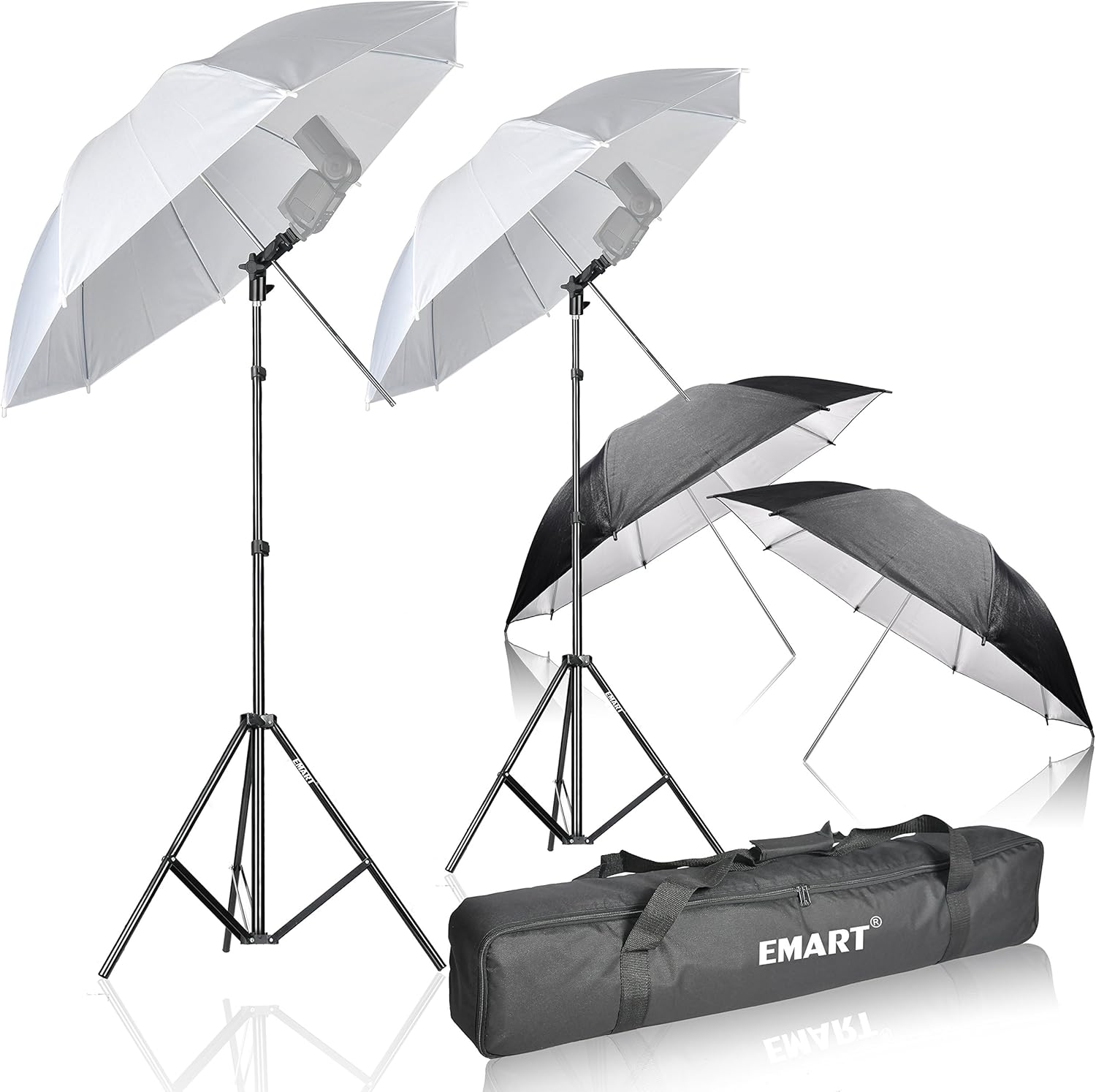 Photo Studio Flash Umbrella Kit with Shoemount E-Type Brackets T4680