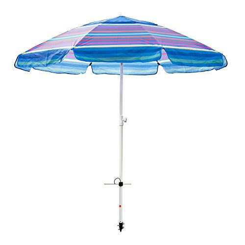 7 Feet Beach Umbrella with Sand Anchor and Carry Bag B92517