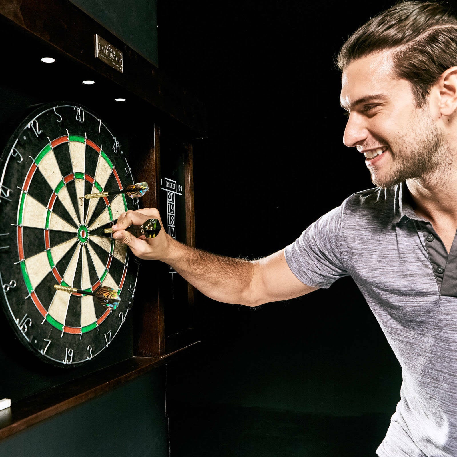 40 inch Dartboard Cabinet with LED Light T12169