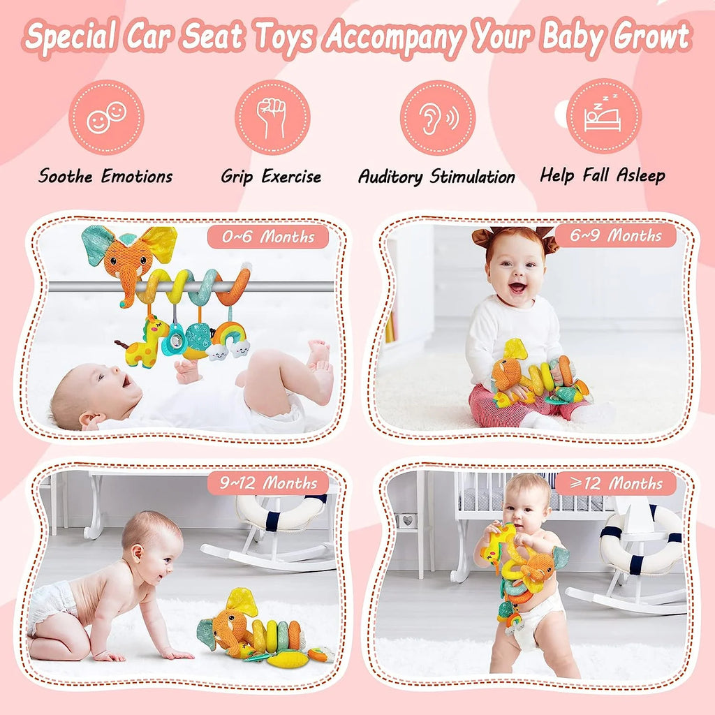 Sensory Stroller Toys with Teether Rattles H78778