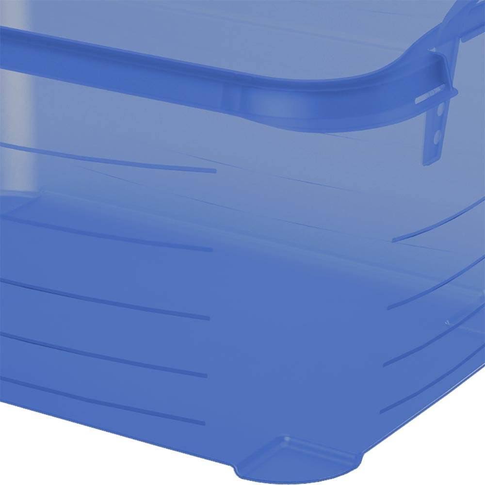 Blue Stackable Storage Box 55 Quart 6 Pack W6518