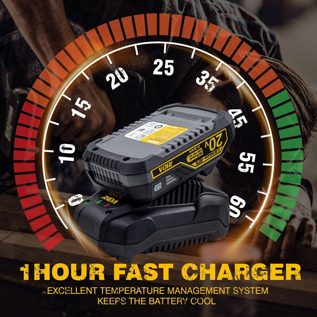 Cordless Drill 20V Electric Power Drill Set with 1/2'' Keyless Metal Chuck, 2.0AH Lithium-ion Battery & Fast Charger, 21pcs Drill Bits J837306