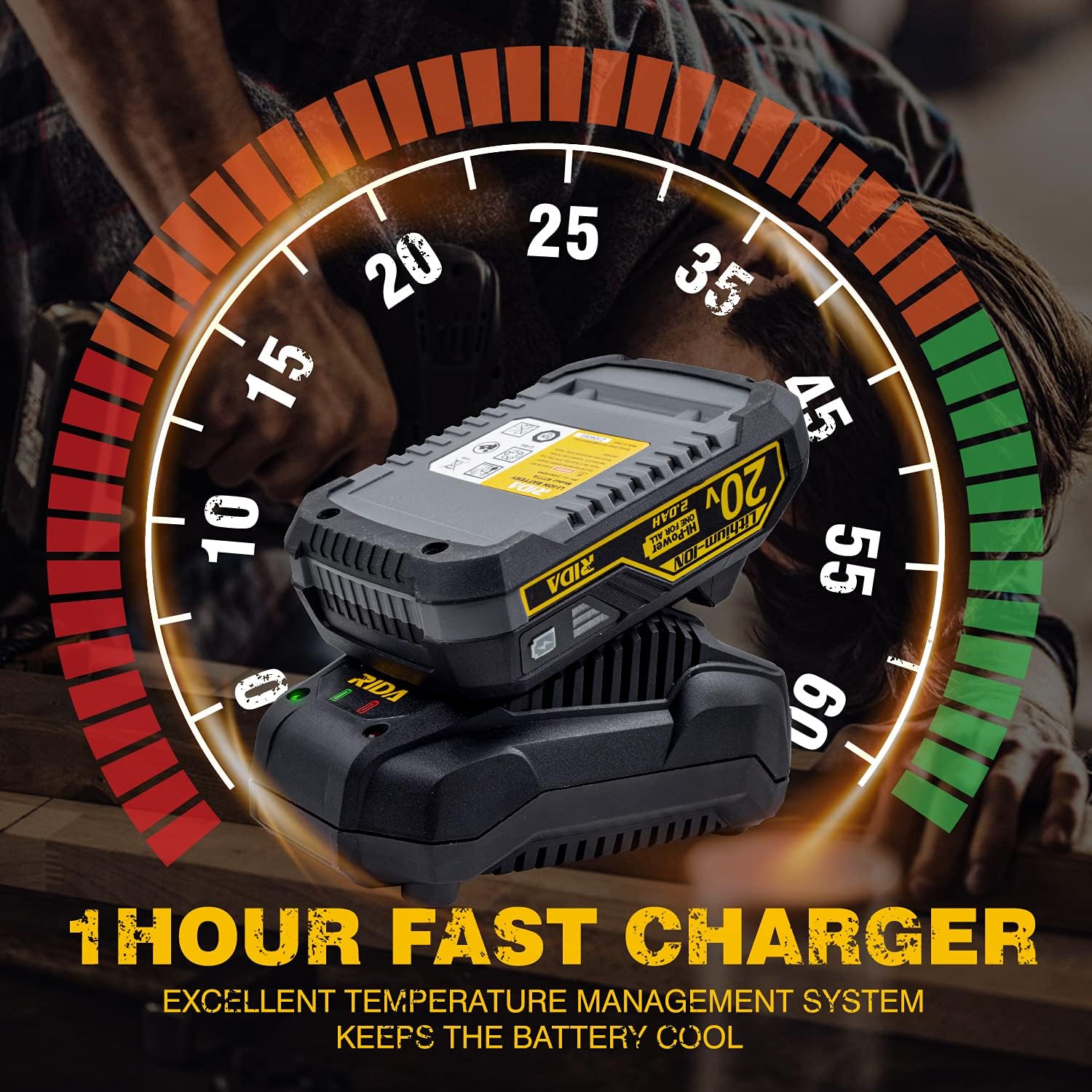 Cordless Drill 20V Electric Power Drill Set with 1/2'' Keyless Metal Chuck, 2.0AH Lithium-ion Battery & Fast Charger, 21pcs Drill Bits J837306