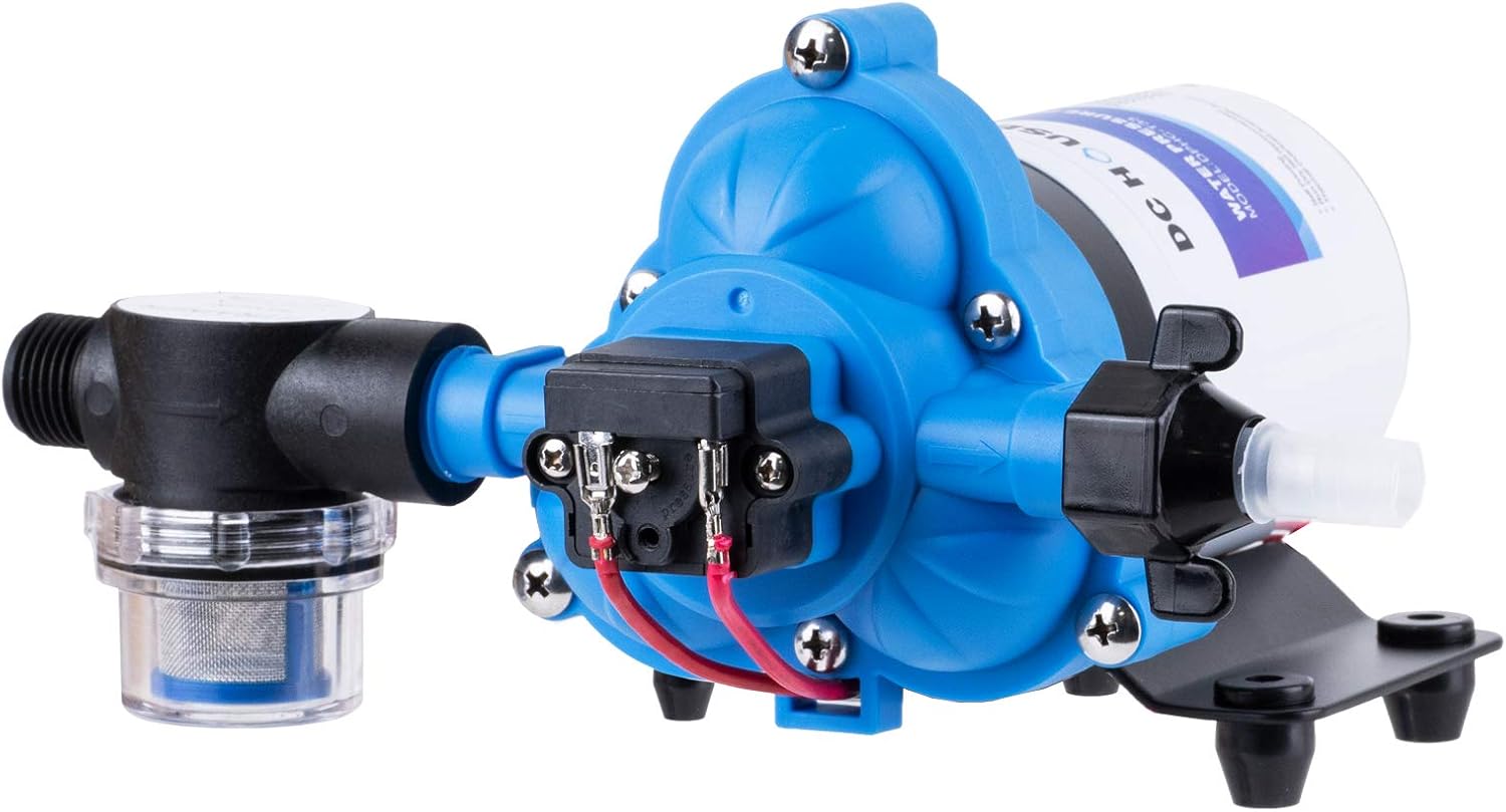 12V Self Priming Diaphragm Pump with Pressure Switch 3.0GPM 45PSI Pack of 2 V305
