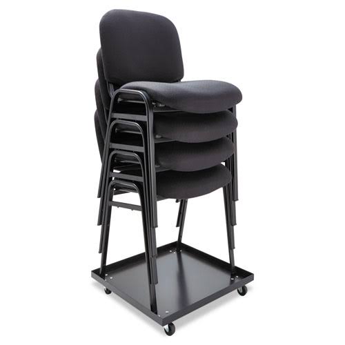 Black/Silver Stack Chair, 4/Carton N9010