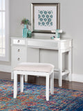 White 2-Piece Vanity Set with Bench D232281