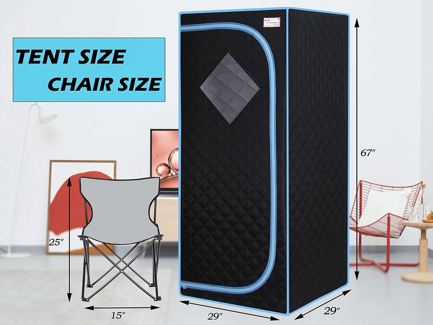 Portable Home Steam Sauna Tent with 1,000 Watt Steam Generator and 60 Minute Timer X362