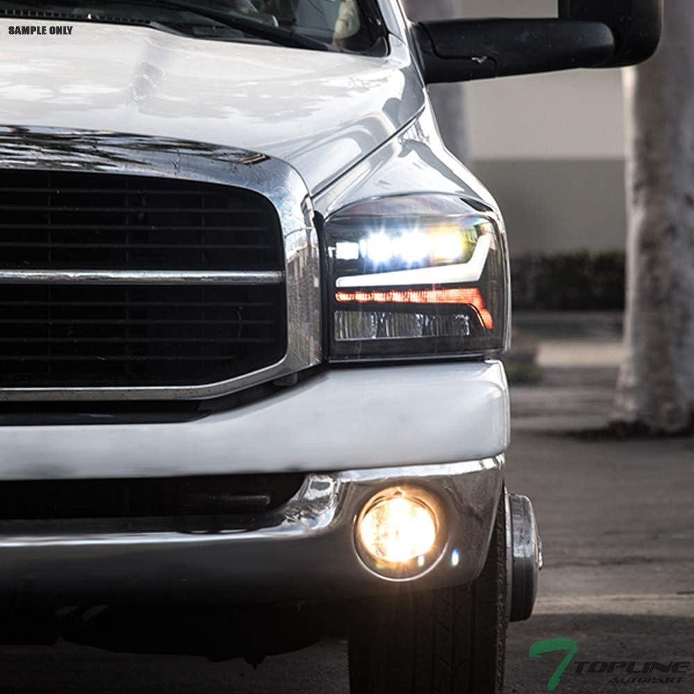 Black Housing Full LED Sequential Quad Projector Headlights P69050