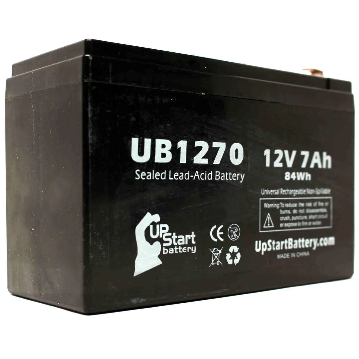 5x Pack Sealed Lead Acid Battery 12V 7Ah 7000mAh F1 Terminal AGM SLA with 10 F1 to F2 Terminal Adapters P359