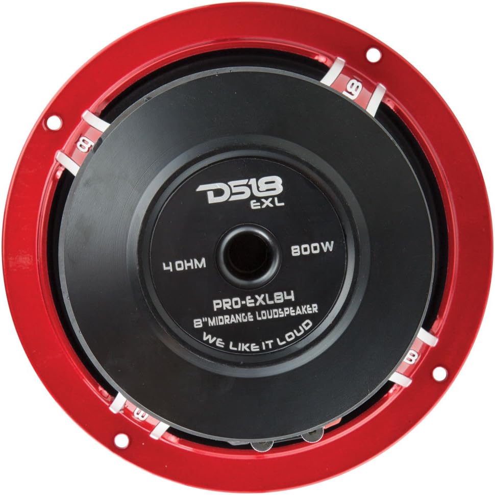 Red Aluminum Basket 8 Midrange Loudspeaker 800W Max 400W RMS 4 Ohms Ferrite Magnet K93295