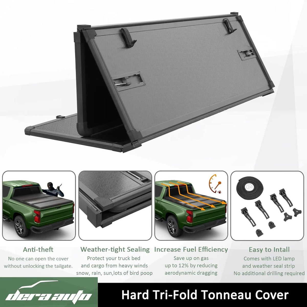 Hard Tri-Fold Truck Bed Tonneau Cover S47386
